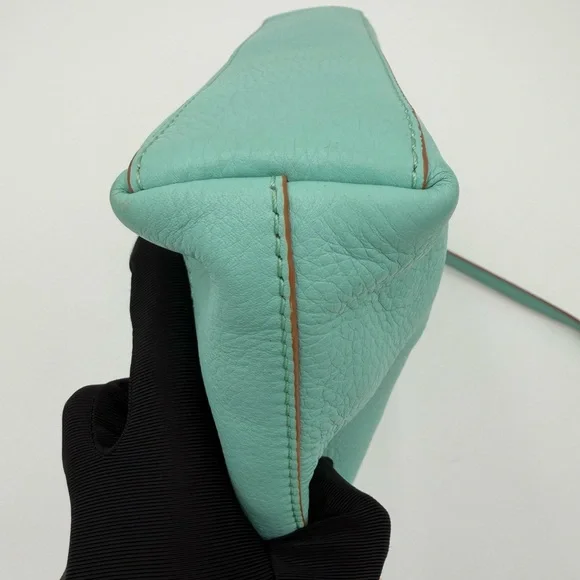 Tory Burch Emerson “Tiffany” turquoise Leather Flap Crossbody - Picture 6 of 13